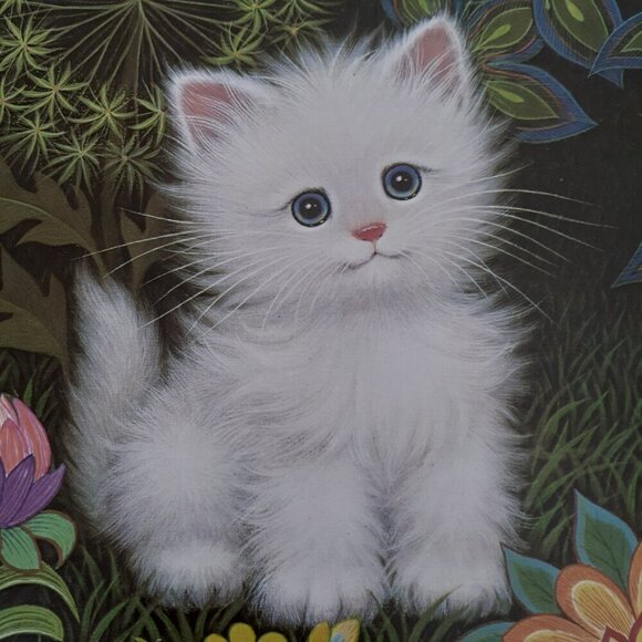 Arthur A Kaplan K Chin Puppies Kitten Floral Prints Set of 3 - Picture 8 of 16